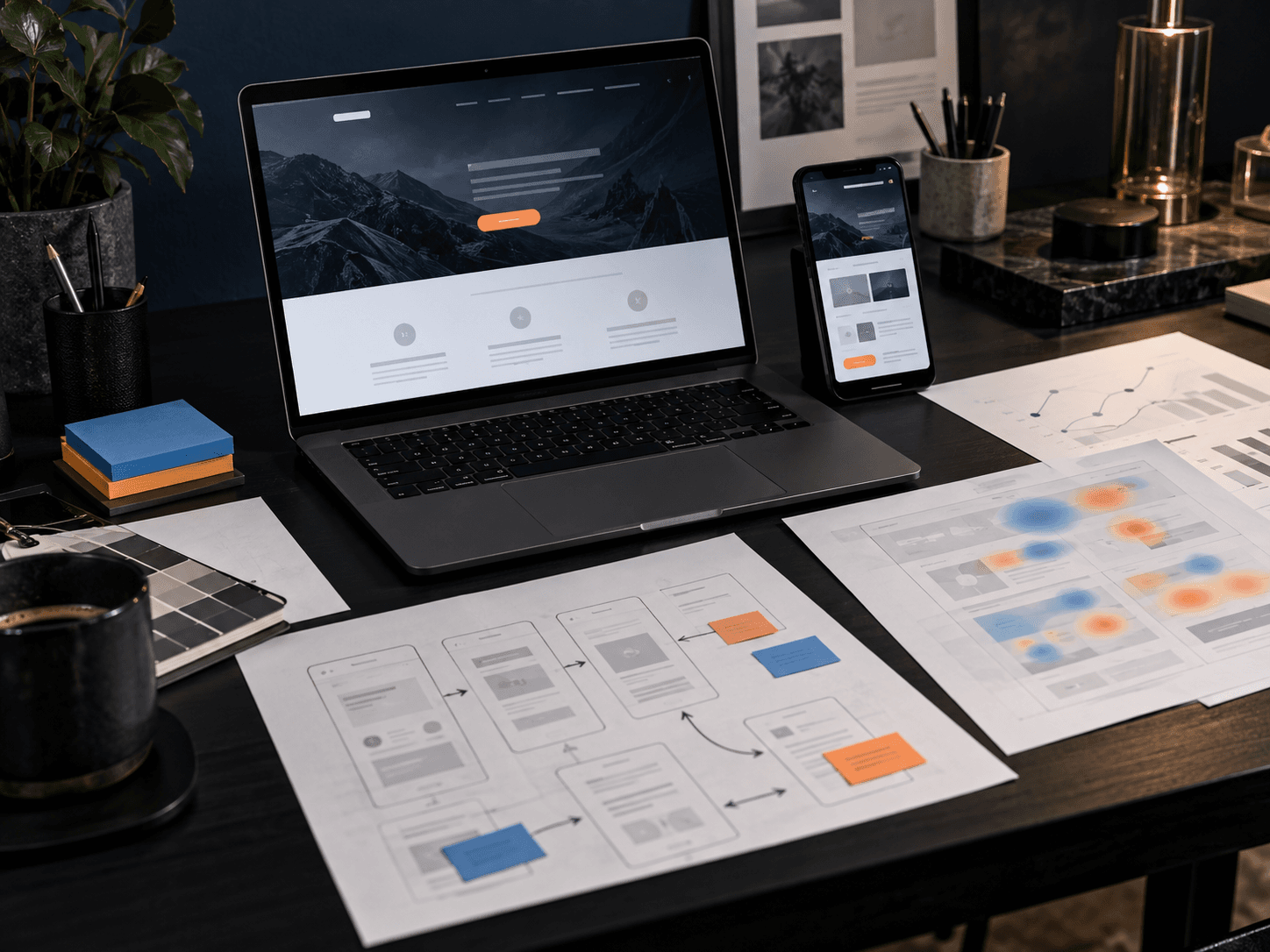 Site web de conversion sur desktop et mobile