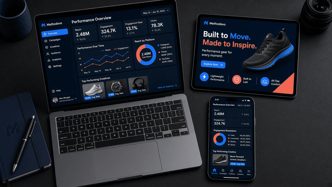 Pilotage commercial Methodevo : stratégie, ads, site de conversion et indicateurs de performance